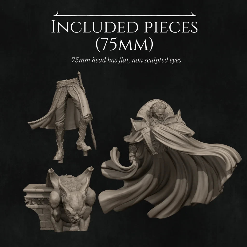 Morvain the Vampire Lord | 32mm–140mm | 3D Printed Figure | Art Piece | Nerikson | Nerdy Creations