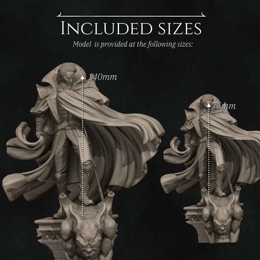 Morvain the Vampire Lord | 32mm–140mm | 3D Printed Figure | Art Piece | Nerikson | Nerdy Creations