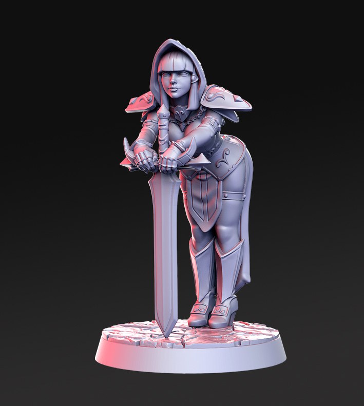 Silencia resin figure