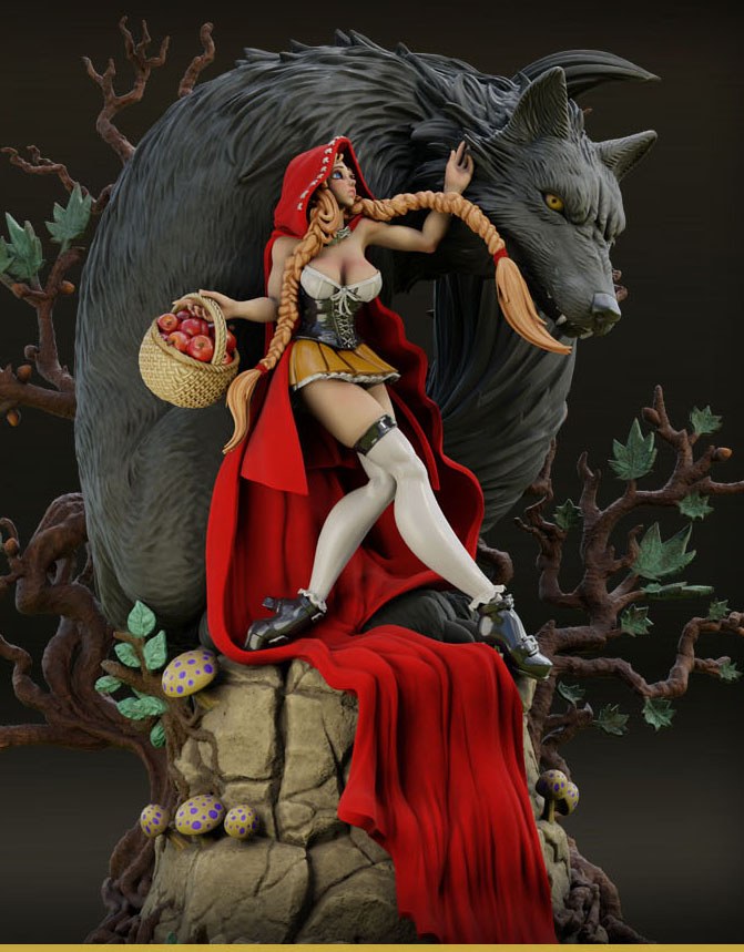 Fairy Tale Pinups: Red Riding Hood resin figure