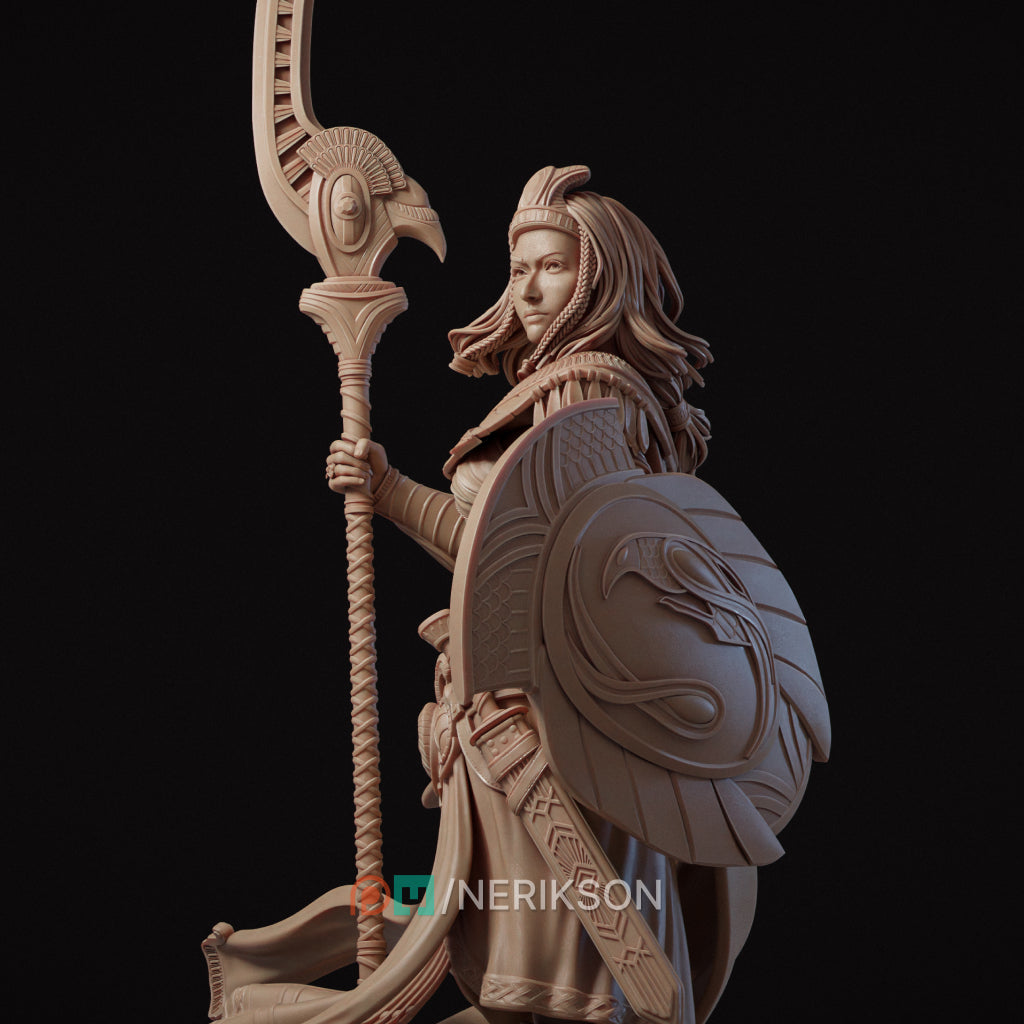 Ankhira the Guardian of Nekbeth clay render angle 3