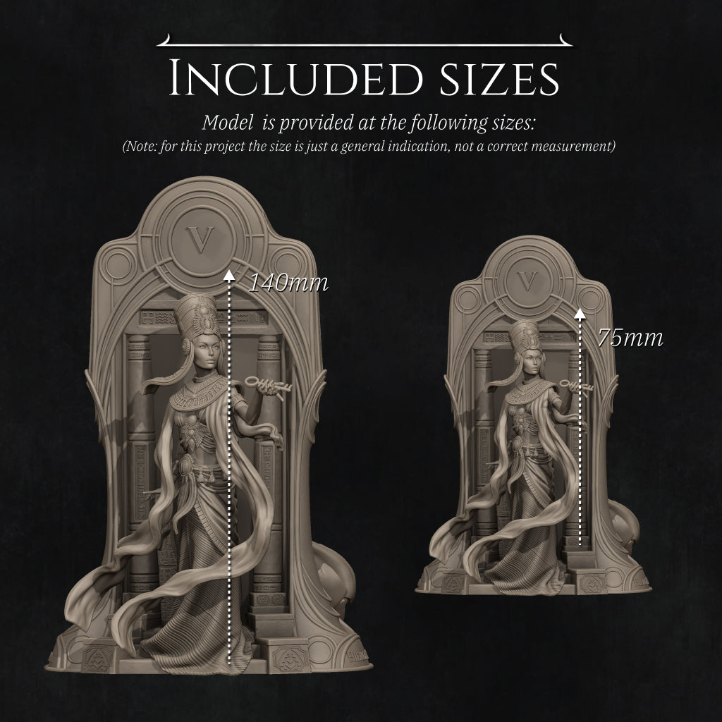 Tarot Arcana: The Hierophant size comparison