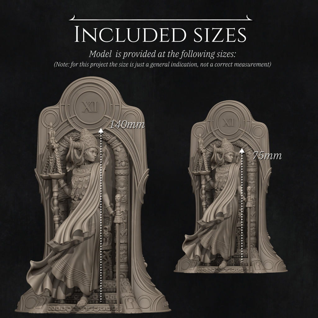 Tarot Arcana: Justice size comparison
