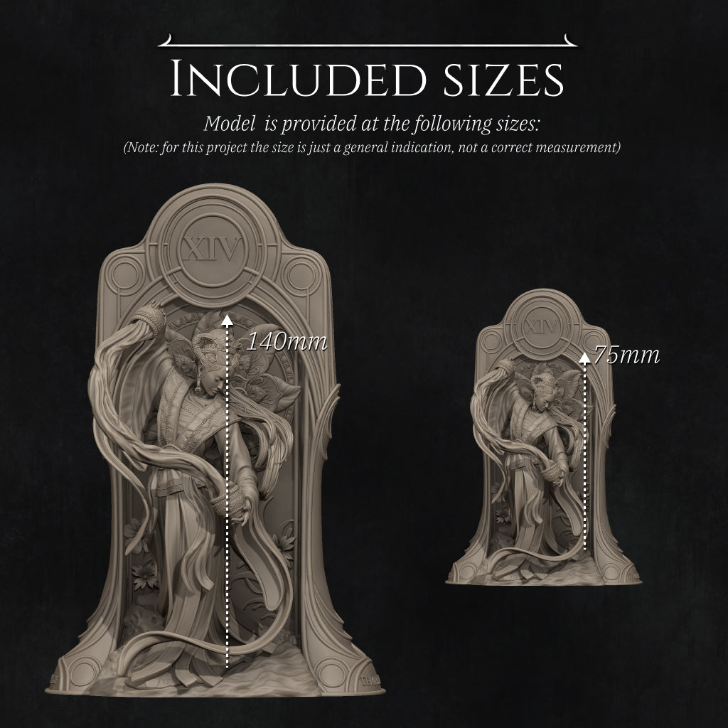 Tarot Arcana: Temperance size comparison
