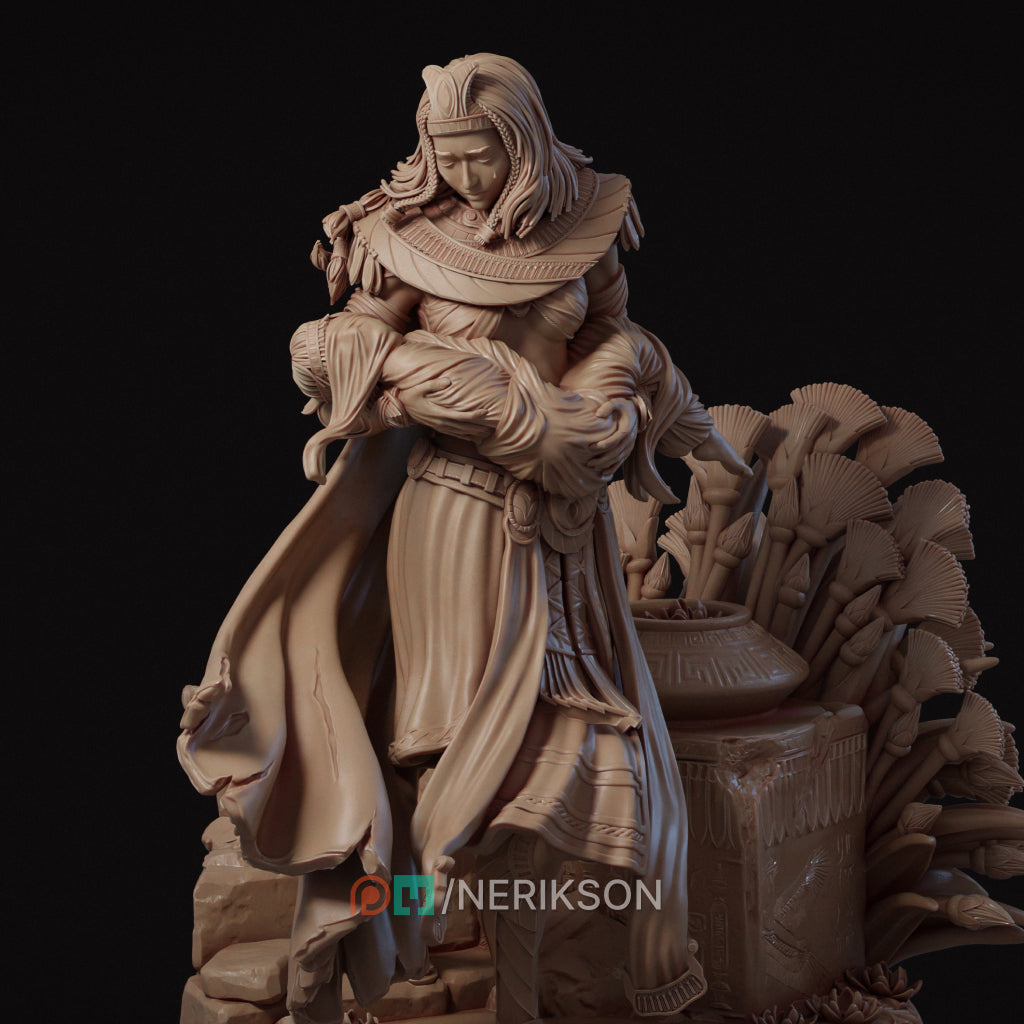 The Lost Guardian clay render angle 2
