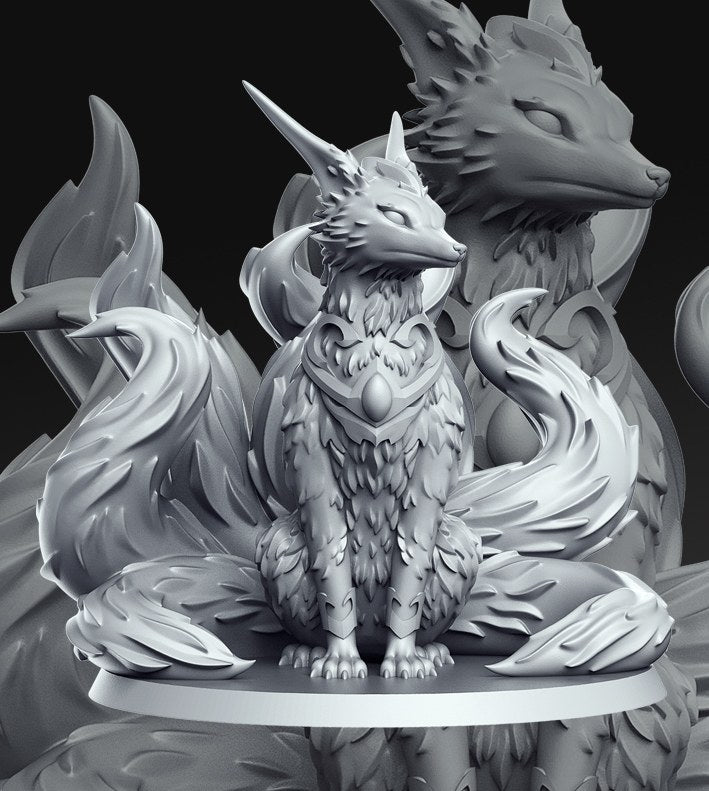 Tsune resin figure