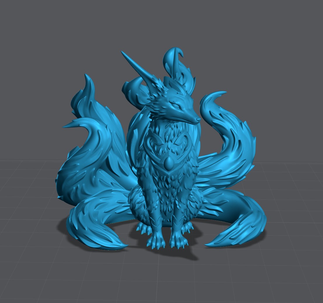 Tsune resin figure