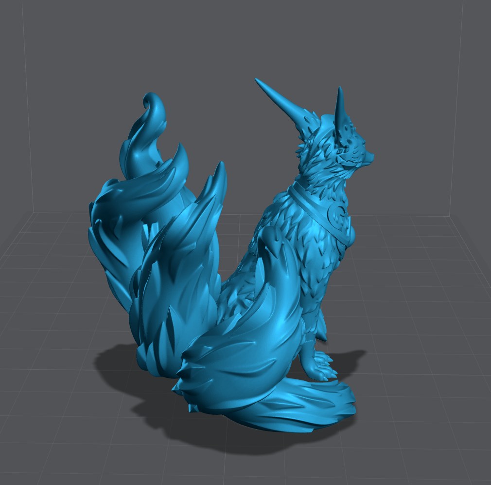 Tsune resin figure