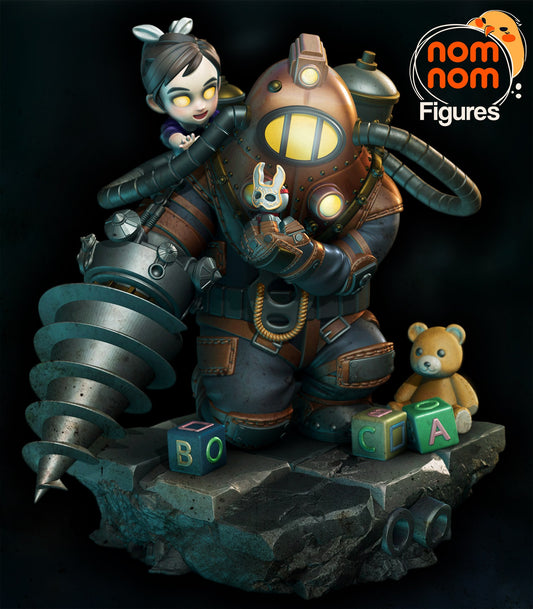 Chibi Big Daddy & Little Sister resin figure