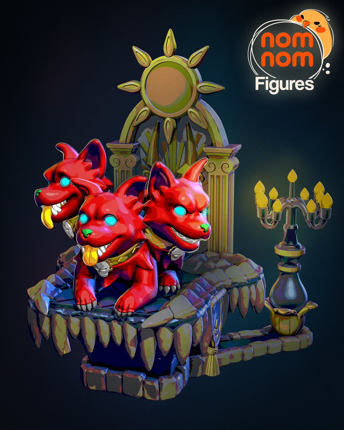 Chibi Cerberus resin figure