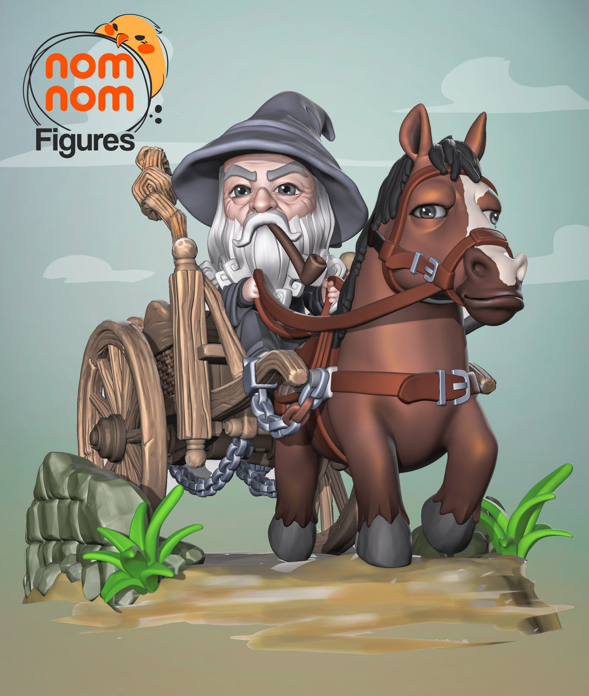 Chibi Gandalf resin figure