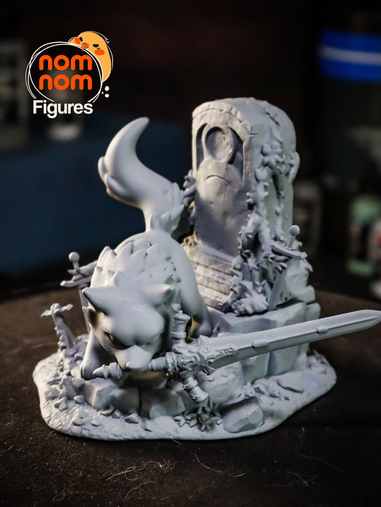 Chibi Great Grey Wolf Sif resin figure