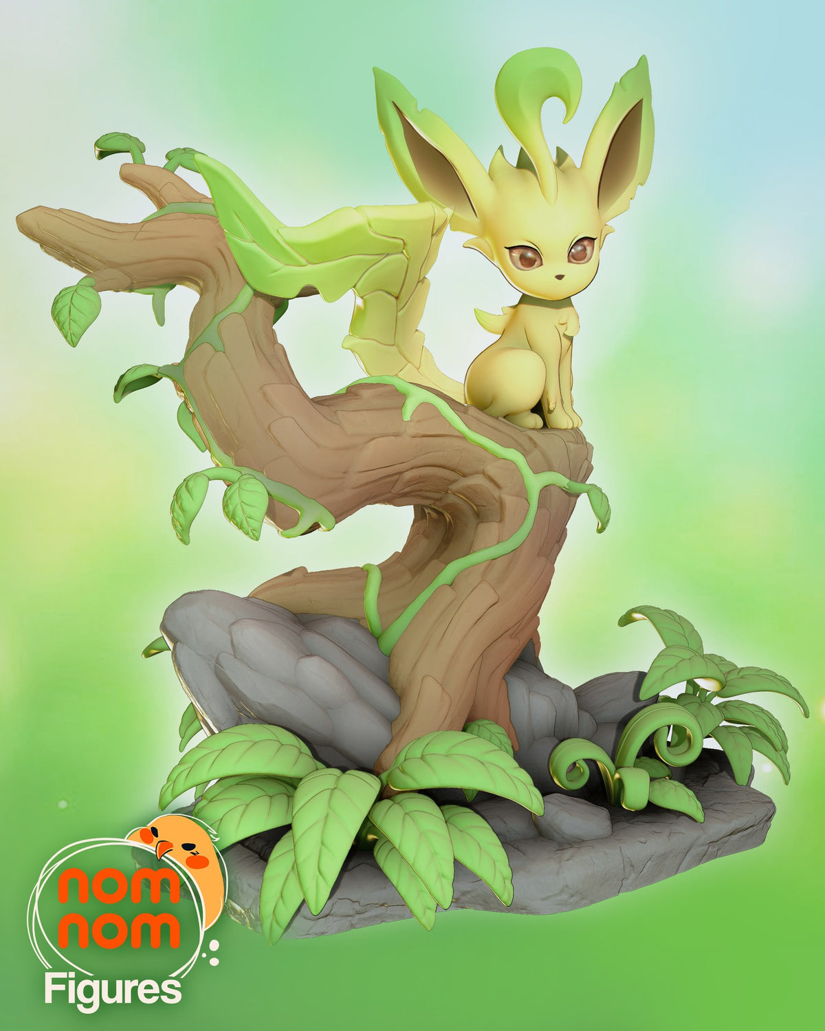 Chibi Leafeon resin figure