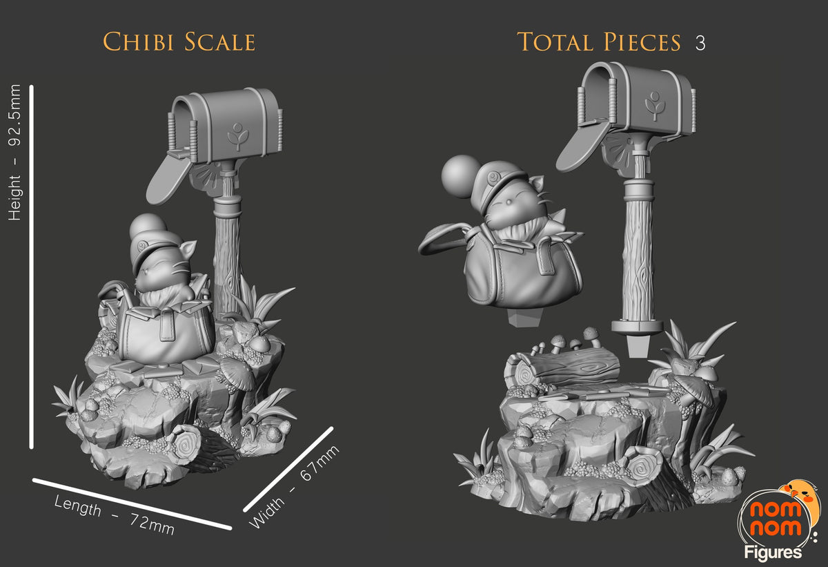 Chibi Mail Moogle resin figure