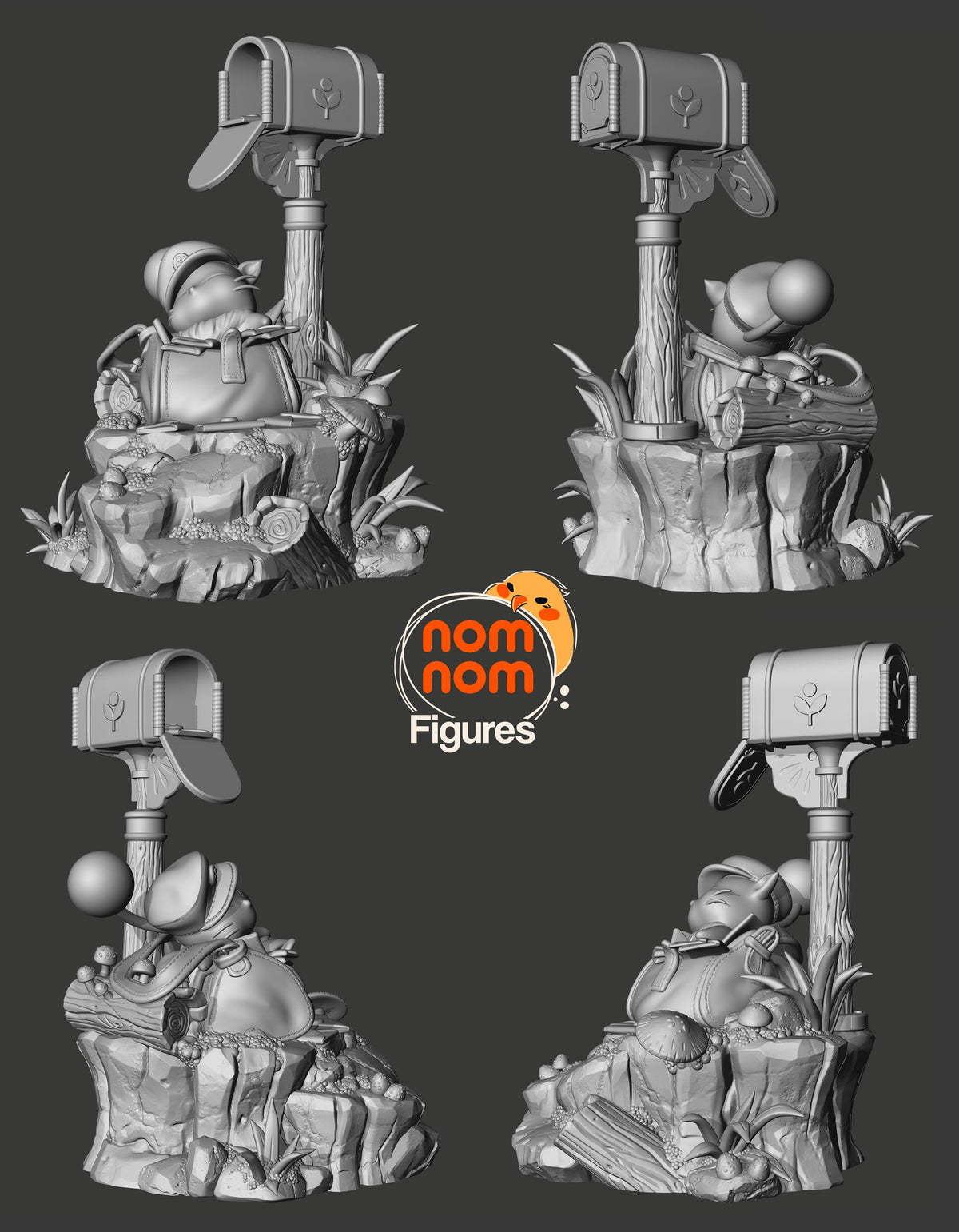 Chibi Mail Moogle resin figure