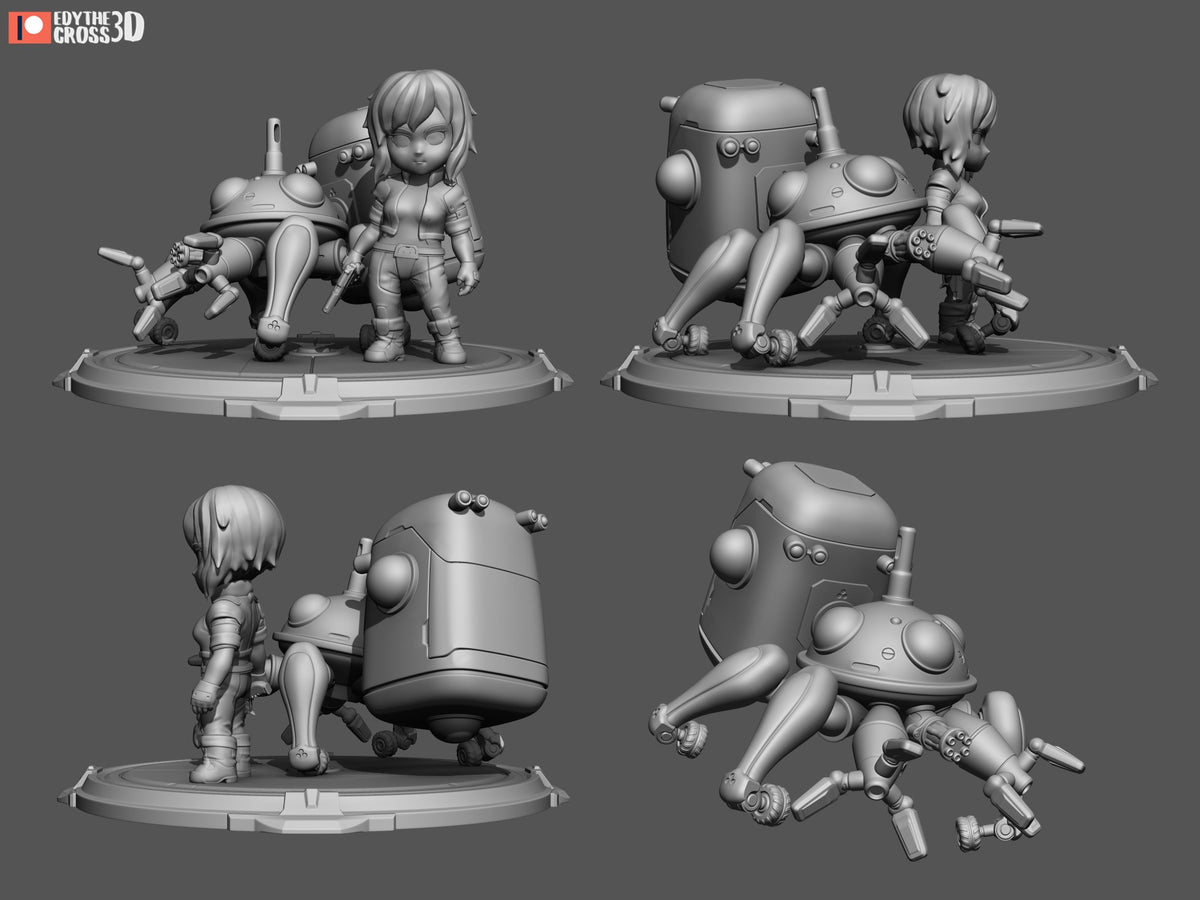 Chibi Motoko Kusanagi resin figure