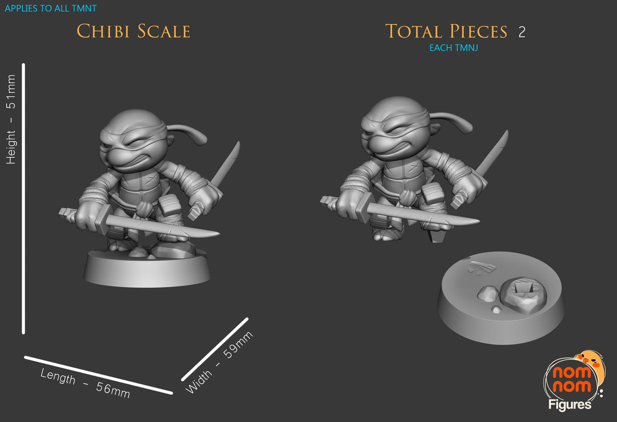 Chibi Ninja Turtles resin figure