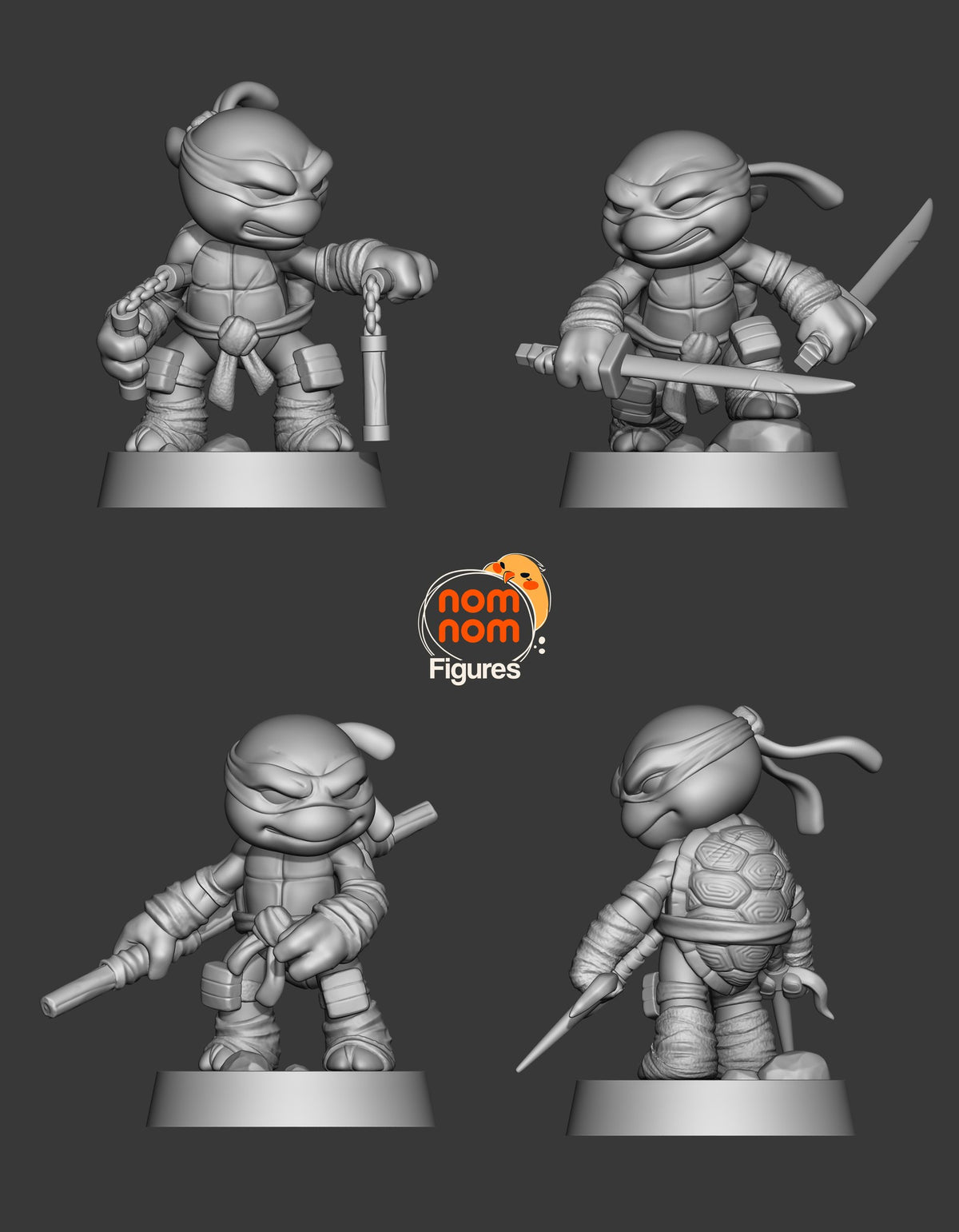 Chibi Ninja Turtles resin figure