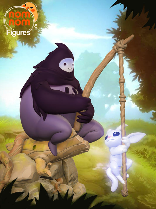 Chibi Ori and Naru resin figure