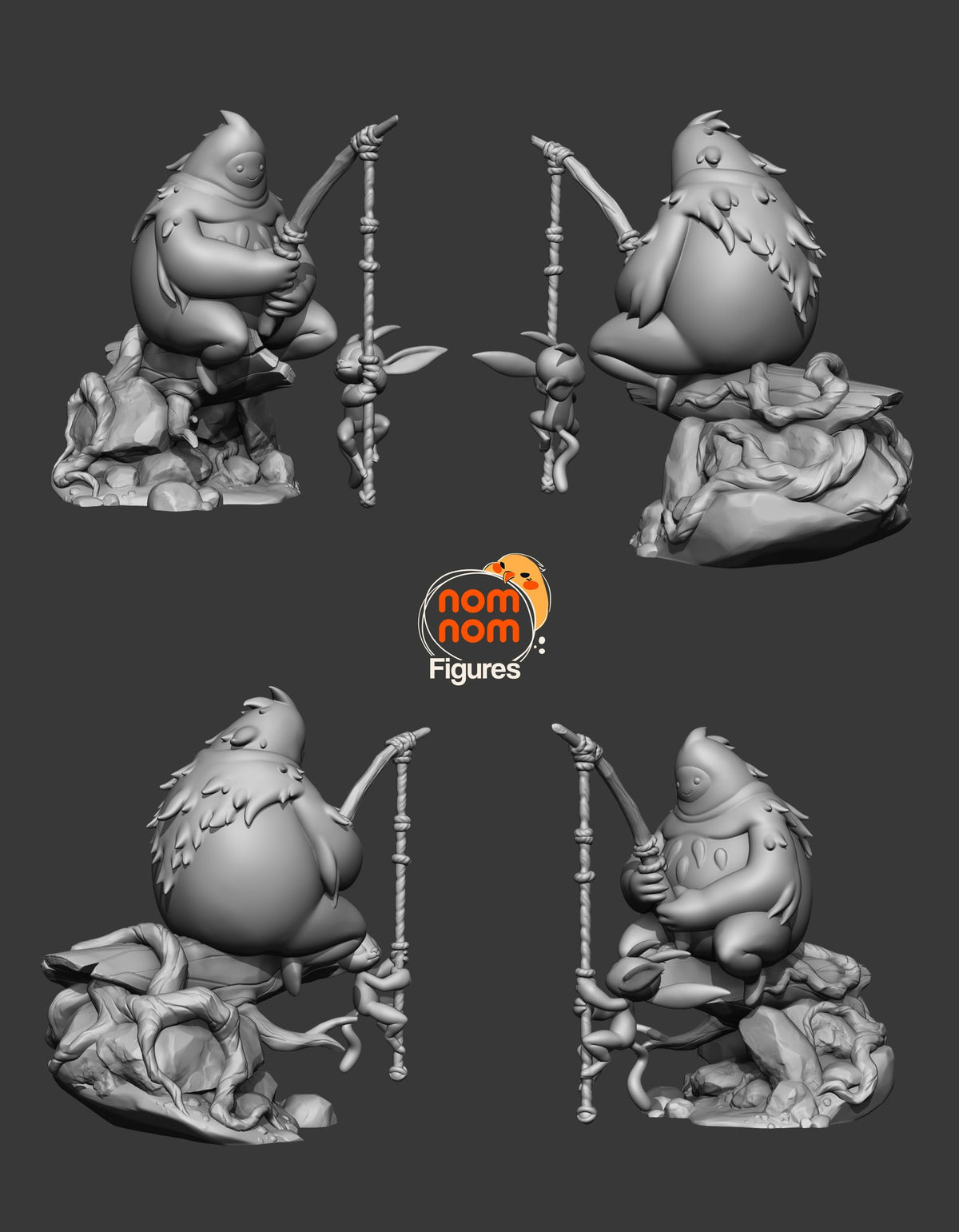 Chibi Ori and Naru resin figure