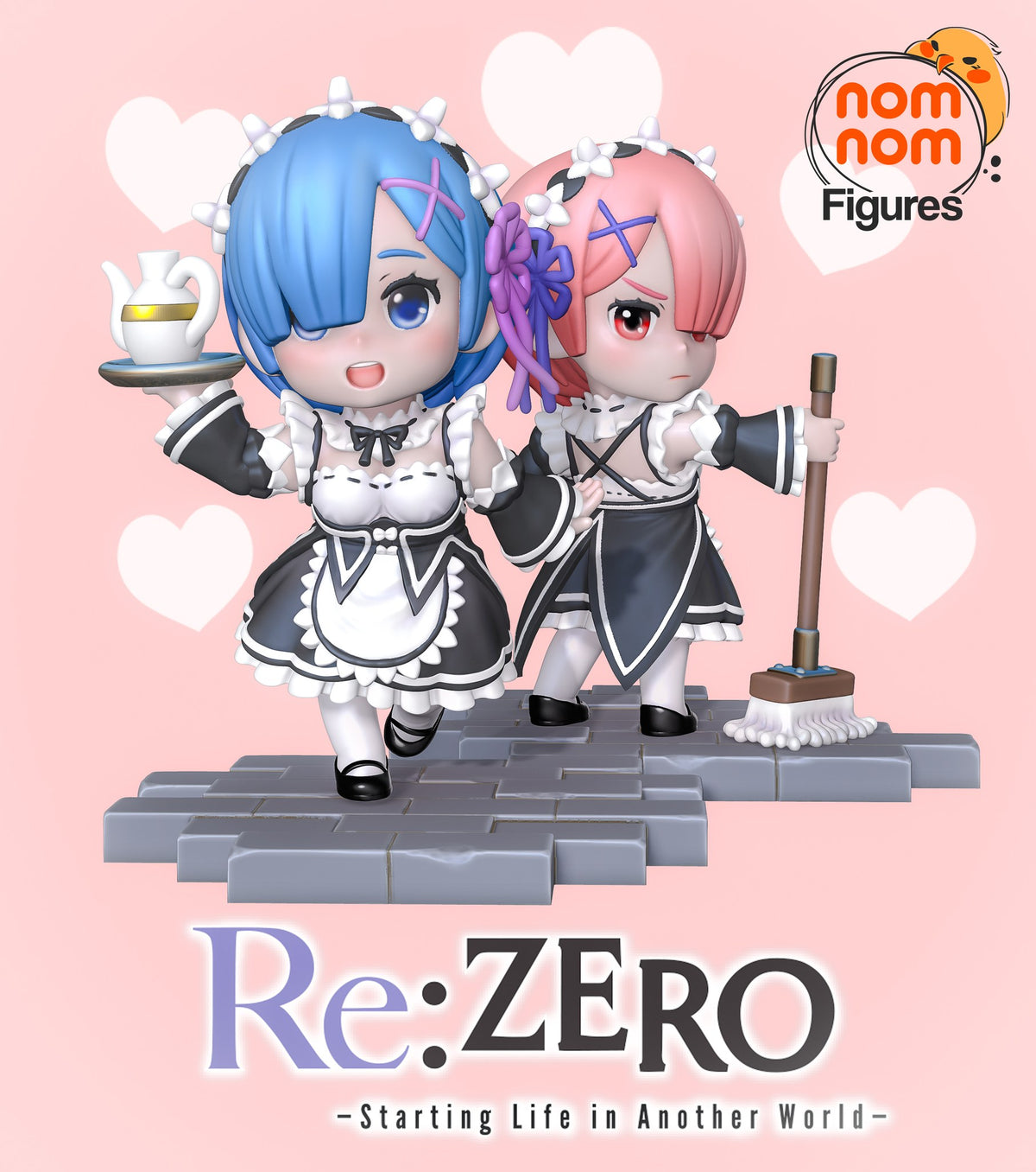 Chibi Rem & Ram resin figure