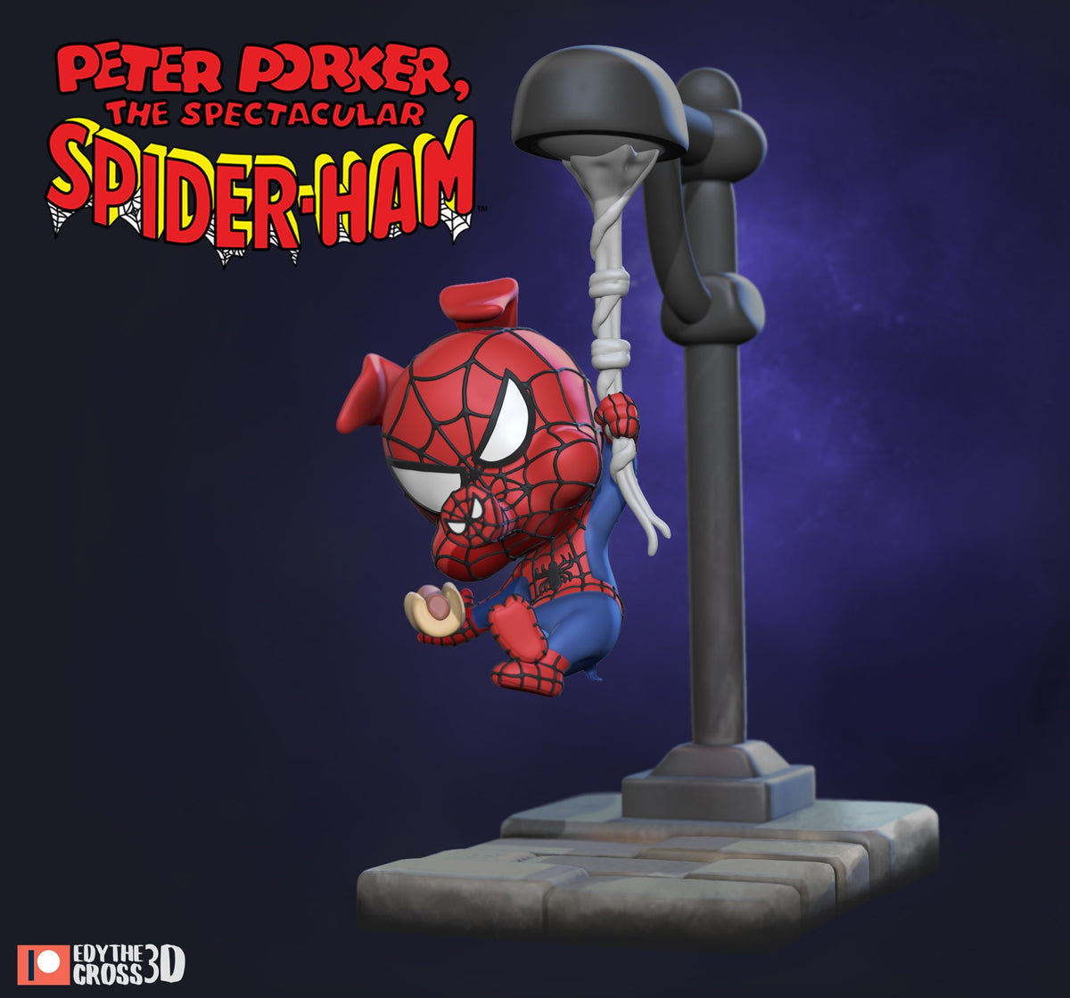 Chibi Spider-Ham resin figure
