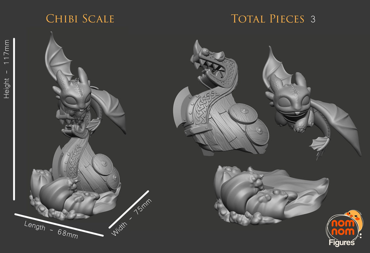 Chibi Toothless resin figure