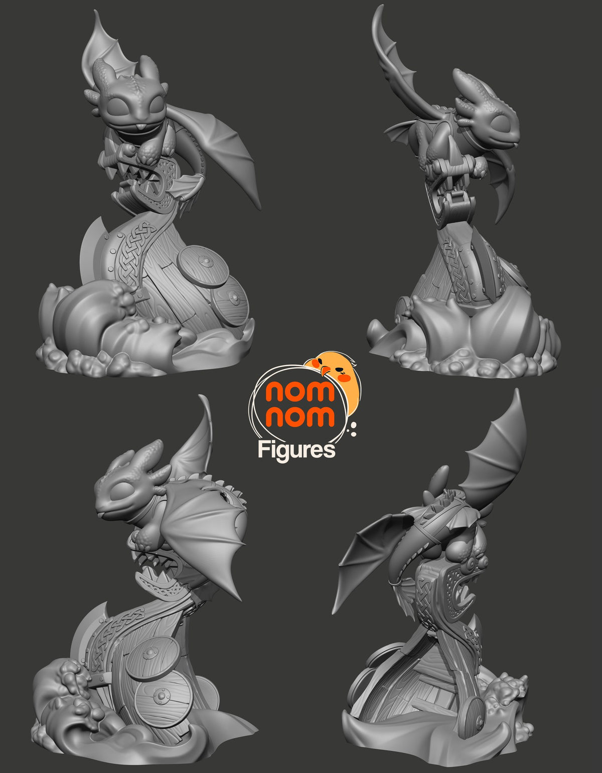 Chibi Toothless resin figure