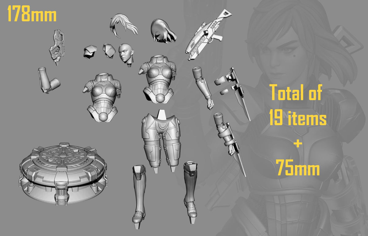 Female Shepard resin figure