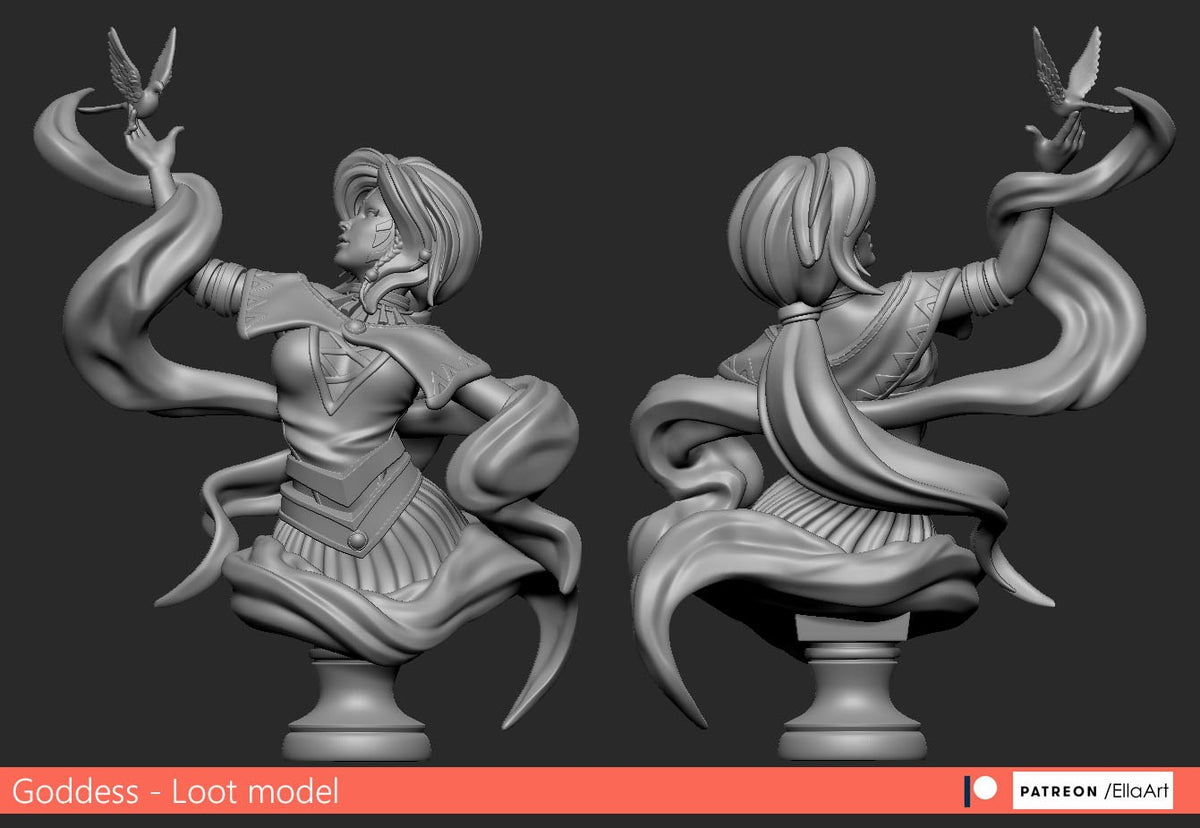 Goddess resin figure