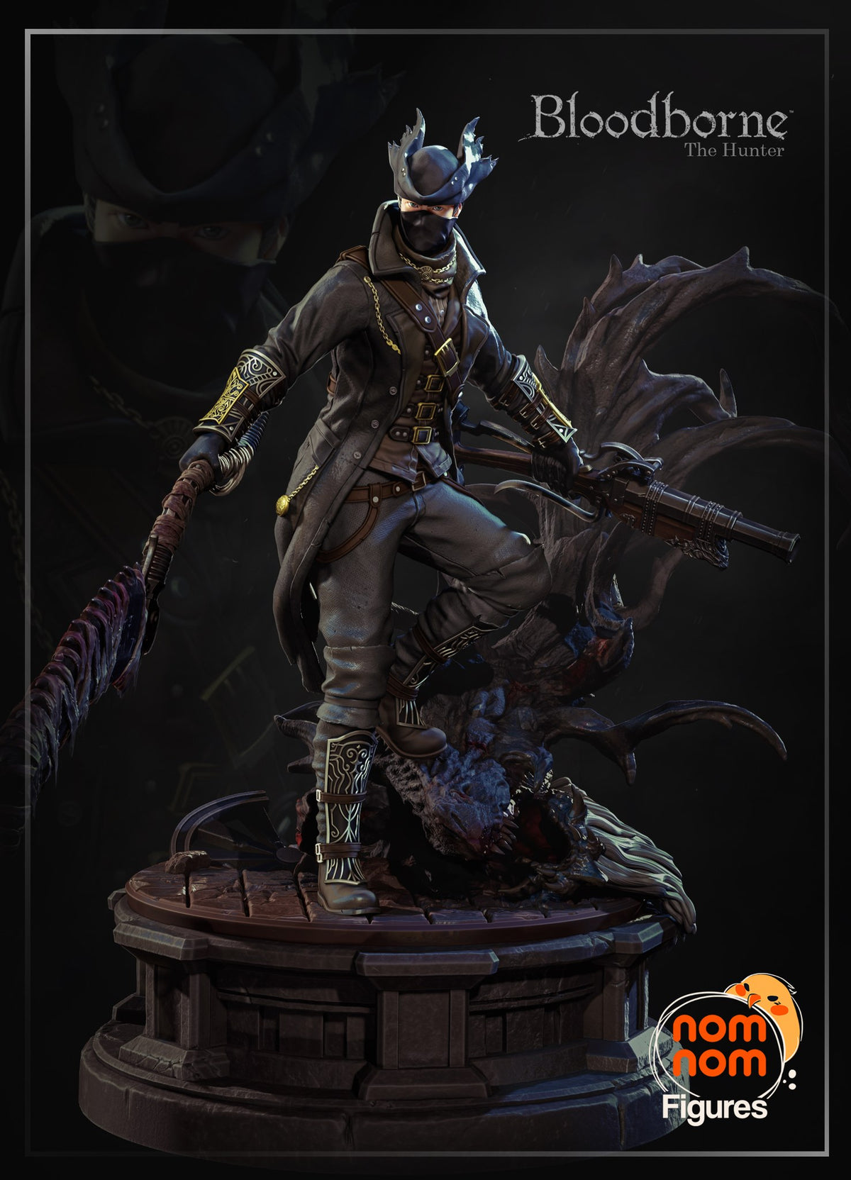 Hunter resin figure