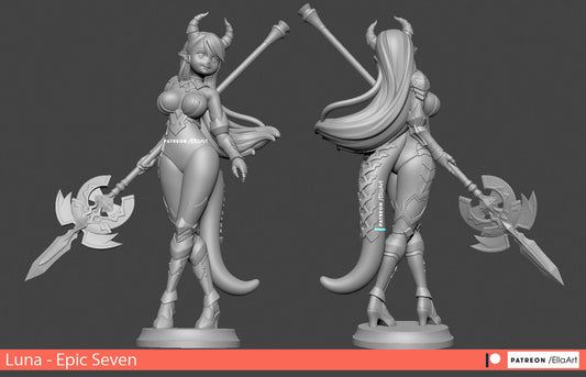 Luna resin figure