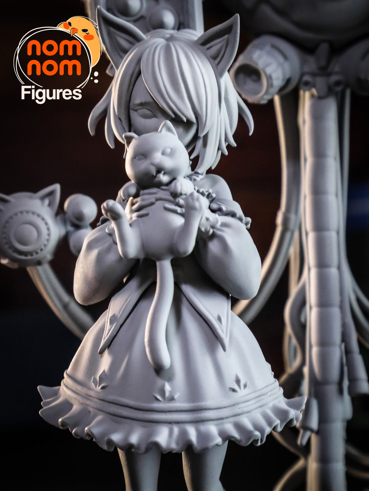 Luna and Tofu resin figure