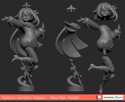 Paimon resin figure