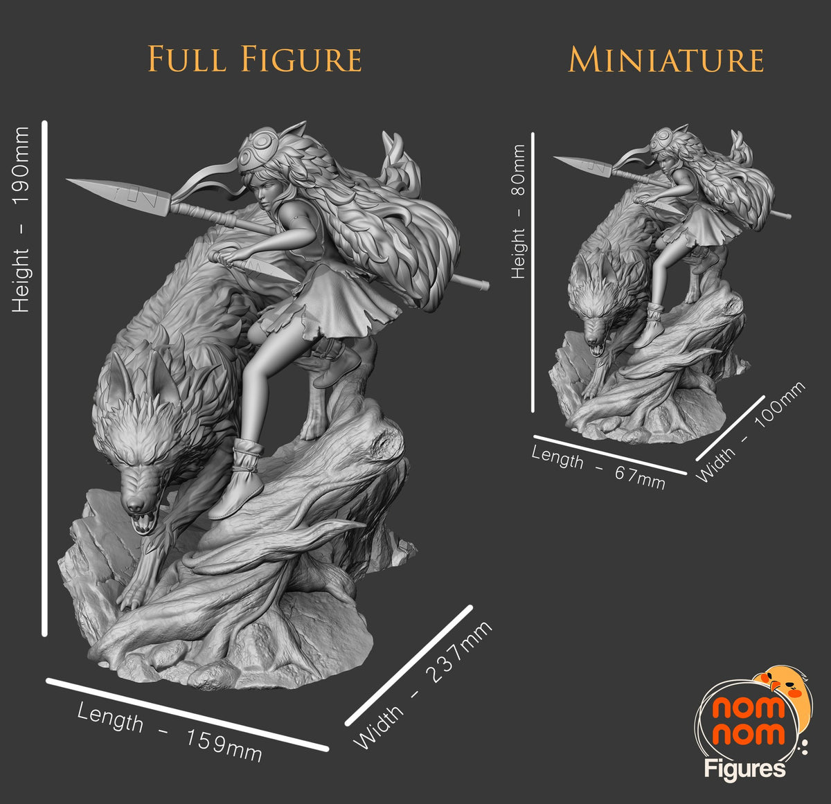 Princess Mononoke resin figure
