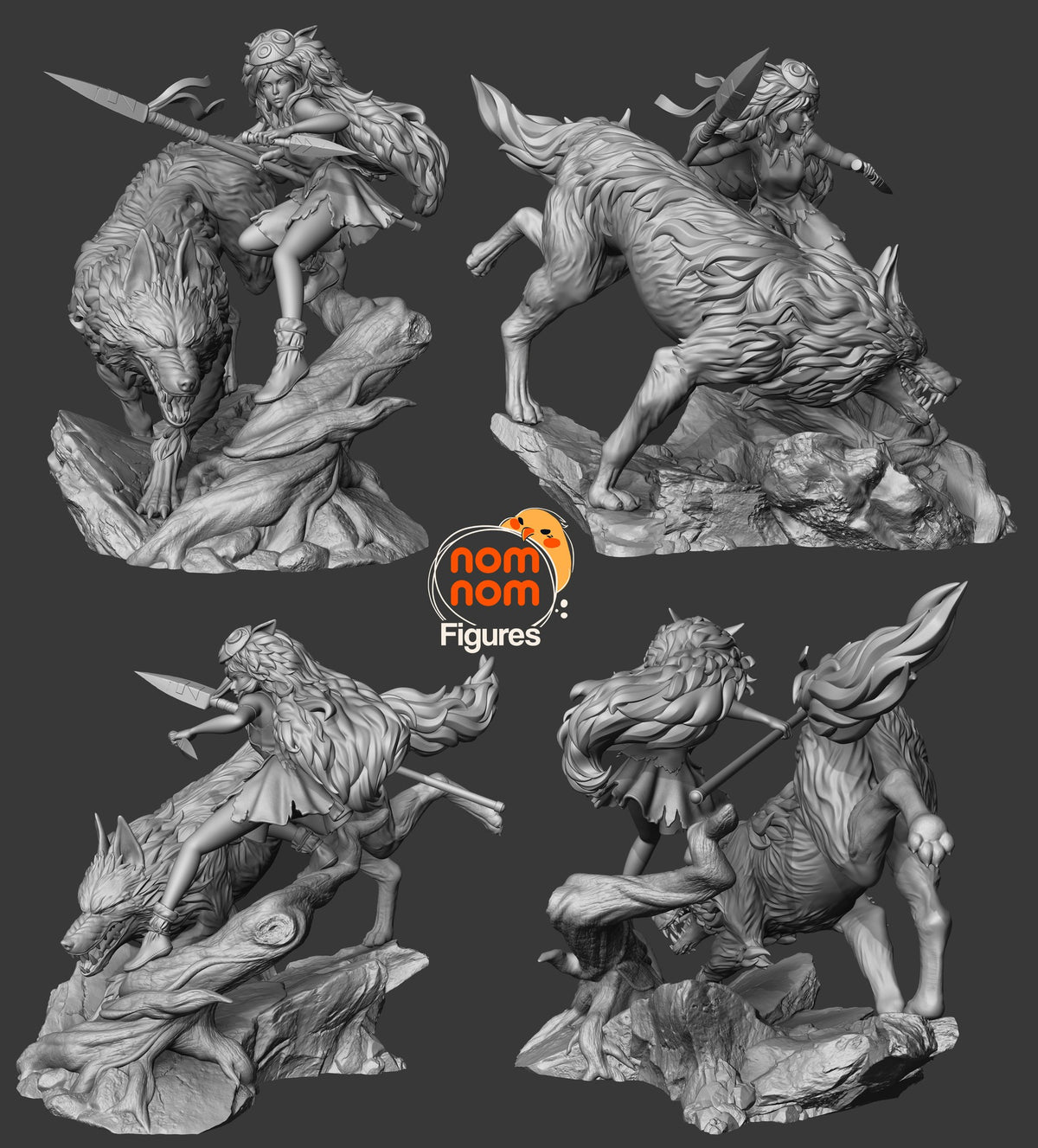 Princess Mononoke resin figure