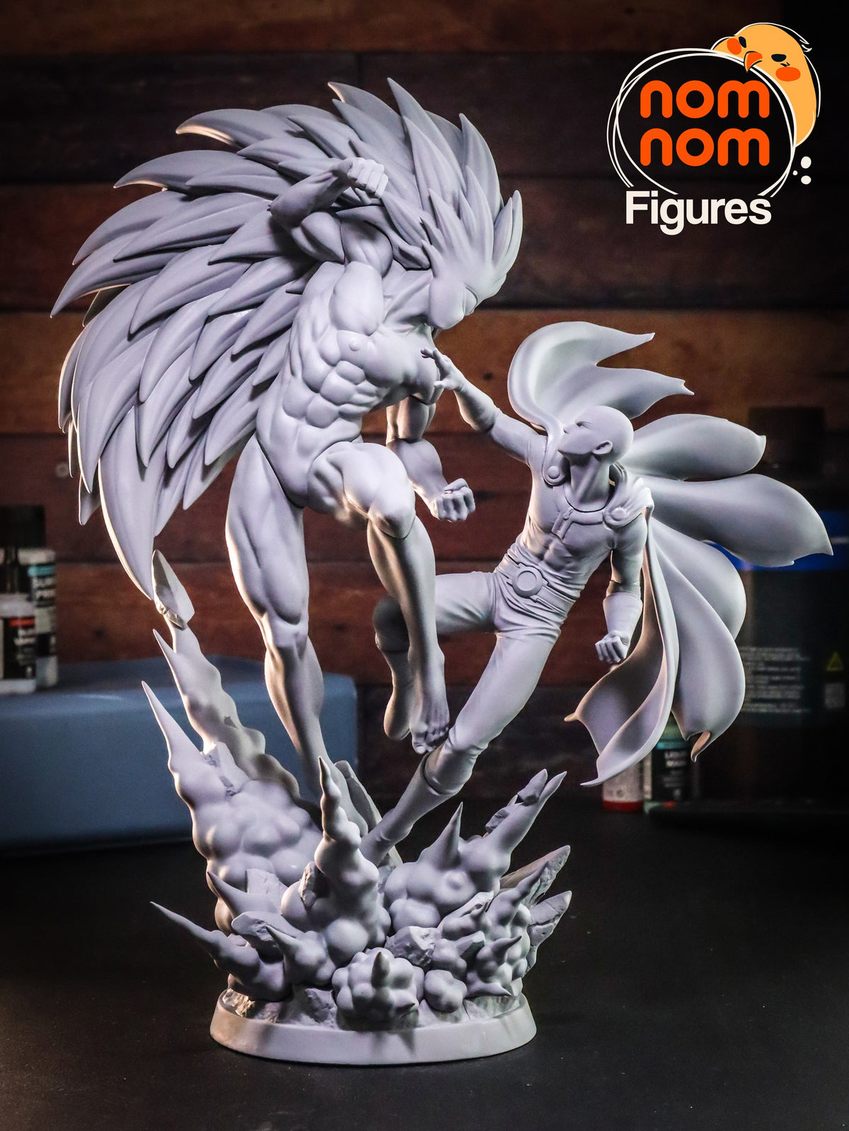 Saitama vs Boros resin figure