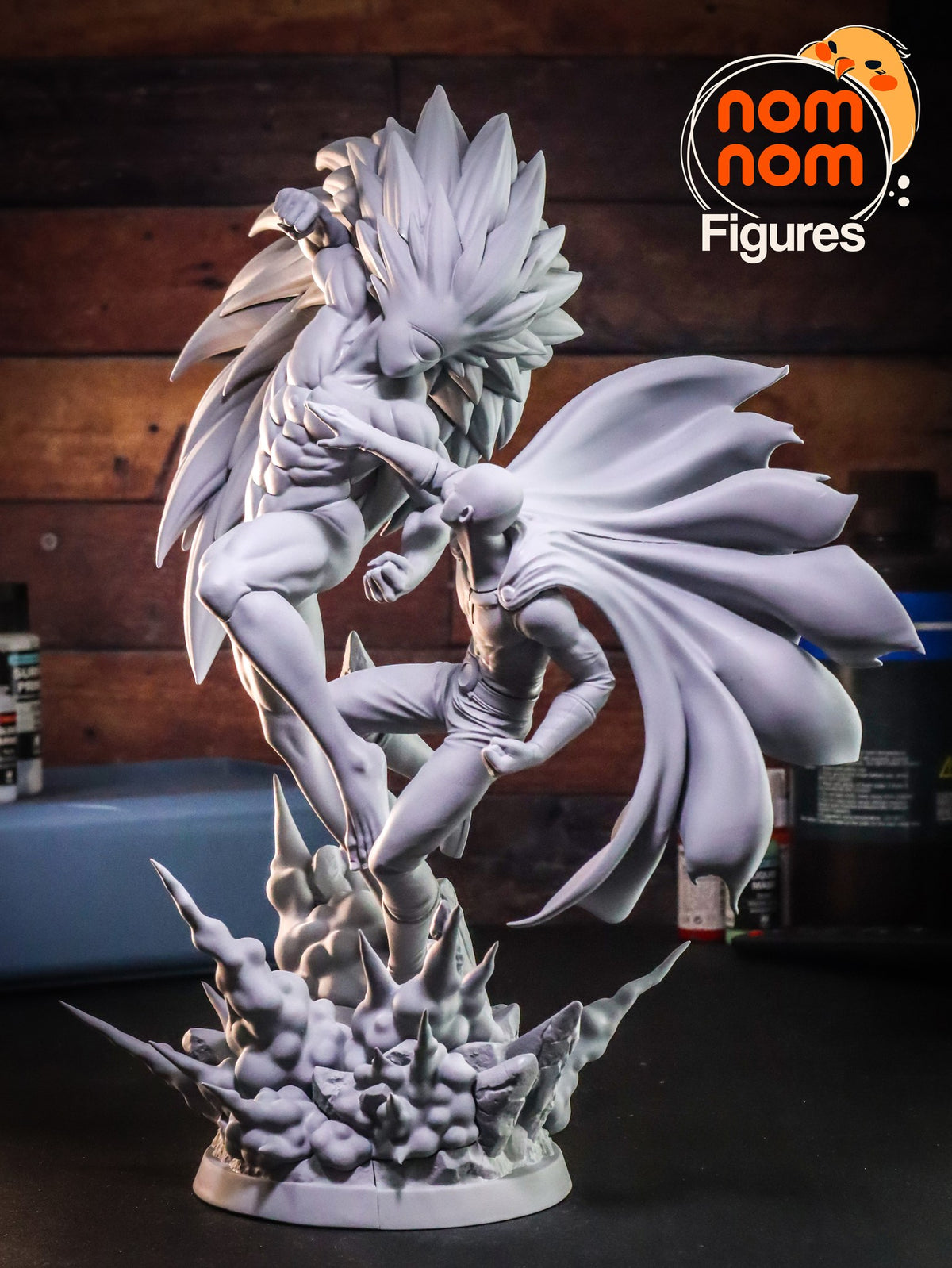 Saitama vs Boros resin figure