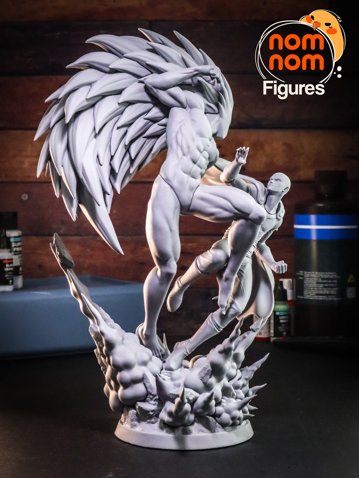 Saitama vs Boros resin figure