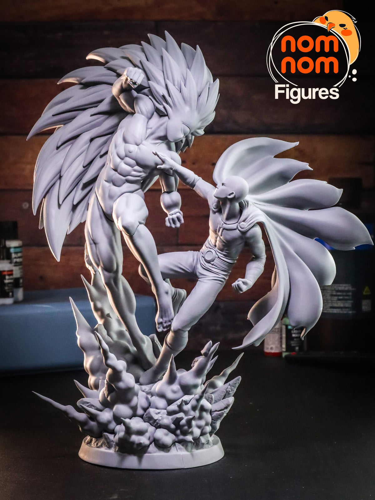 Saitama vs Boros resin figure