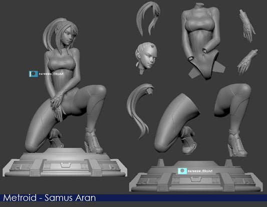 Samus Aran resin figure