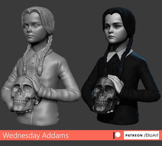 Wednesday Addams (Half-Body) resin figure