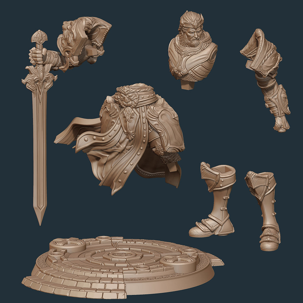 Itrek, Paladin of the Dawn | 100mm & 140mm | 3D Printed Bust | Art Piece | Nerikson | Nerdy Creations