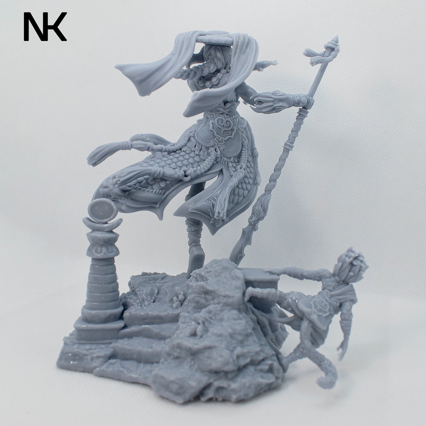 Mu-Ron-Yin, The Wind Master | 3D Printed Figure | Art Piece | Nerikson | Nerdy Creations