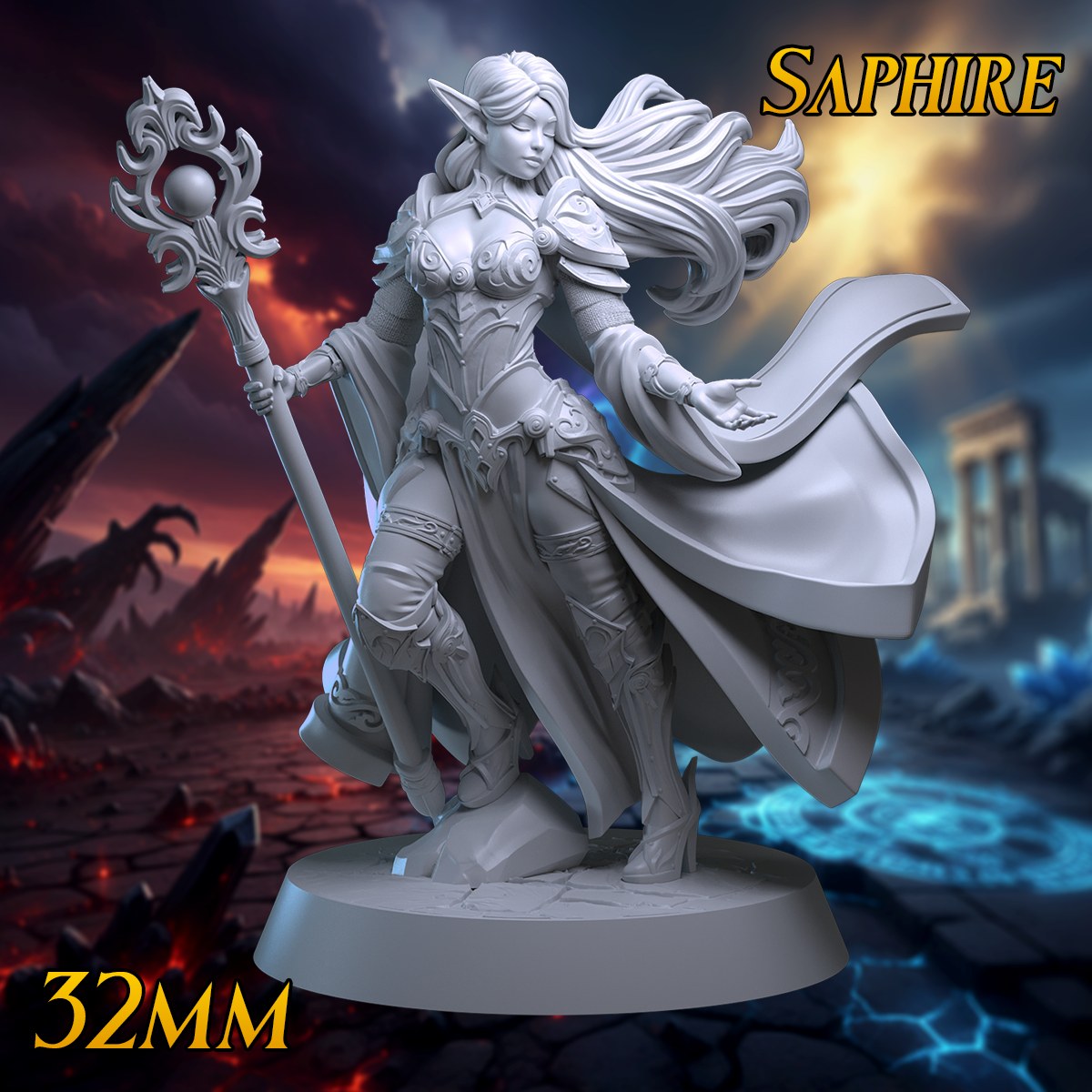 Saphire resin figure