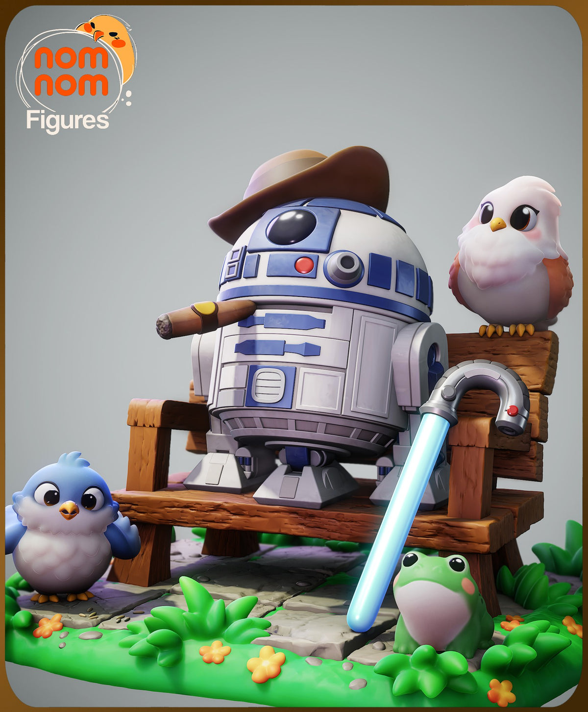 Chibi R2-D2 resin figure