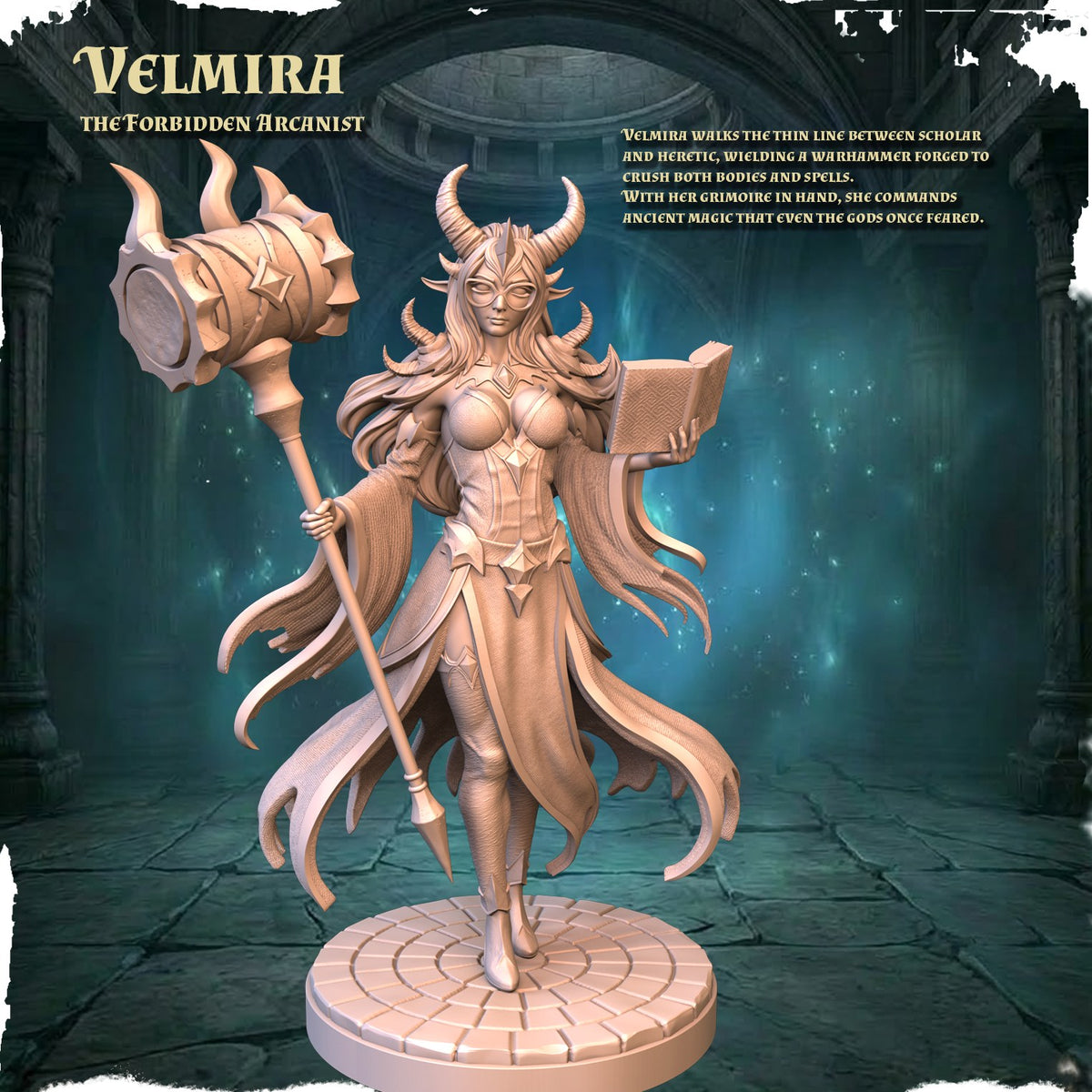 Velmira, the Forbidden Arcanist resin figure