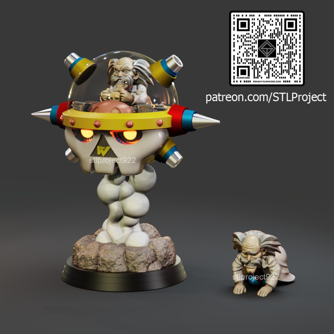 Dr Wily resin figure