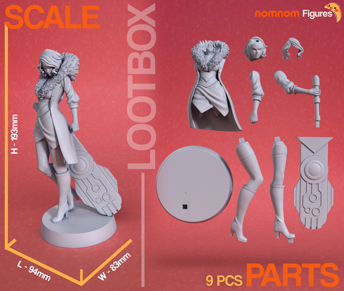 Red (Transistor) resin figure