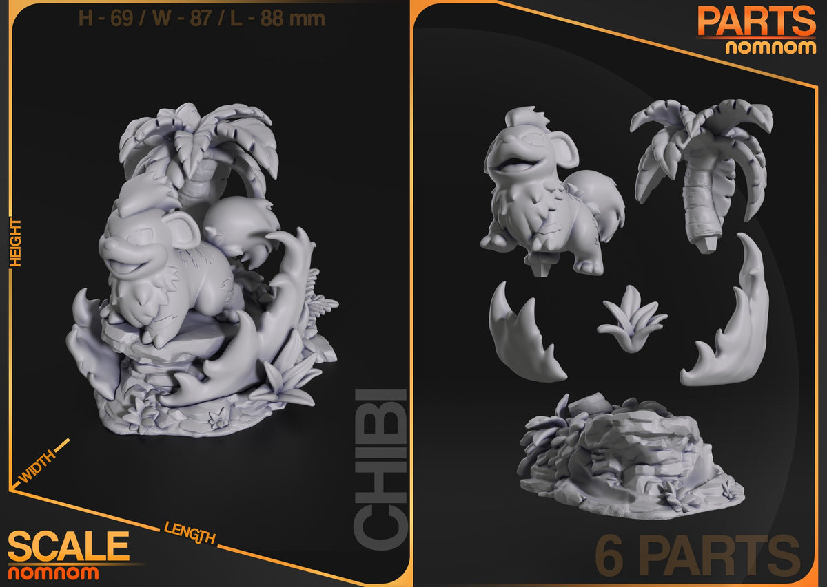 Chibi Growlithe resin figure
